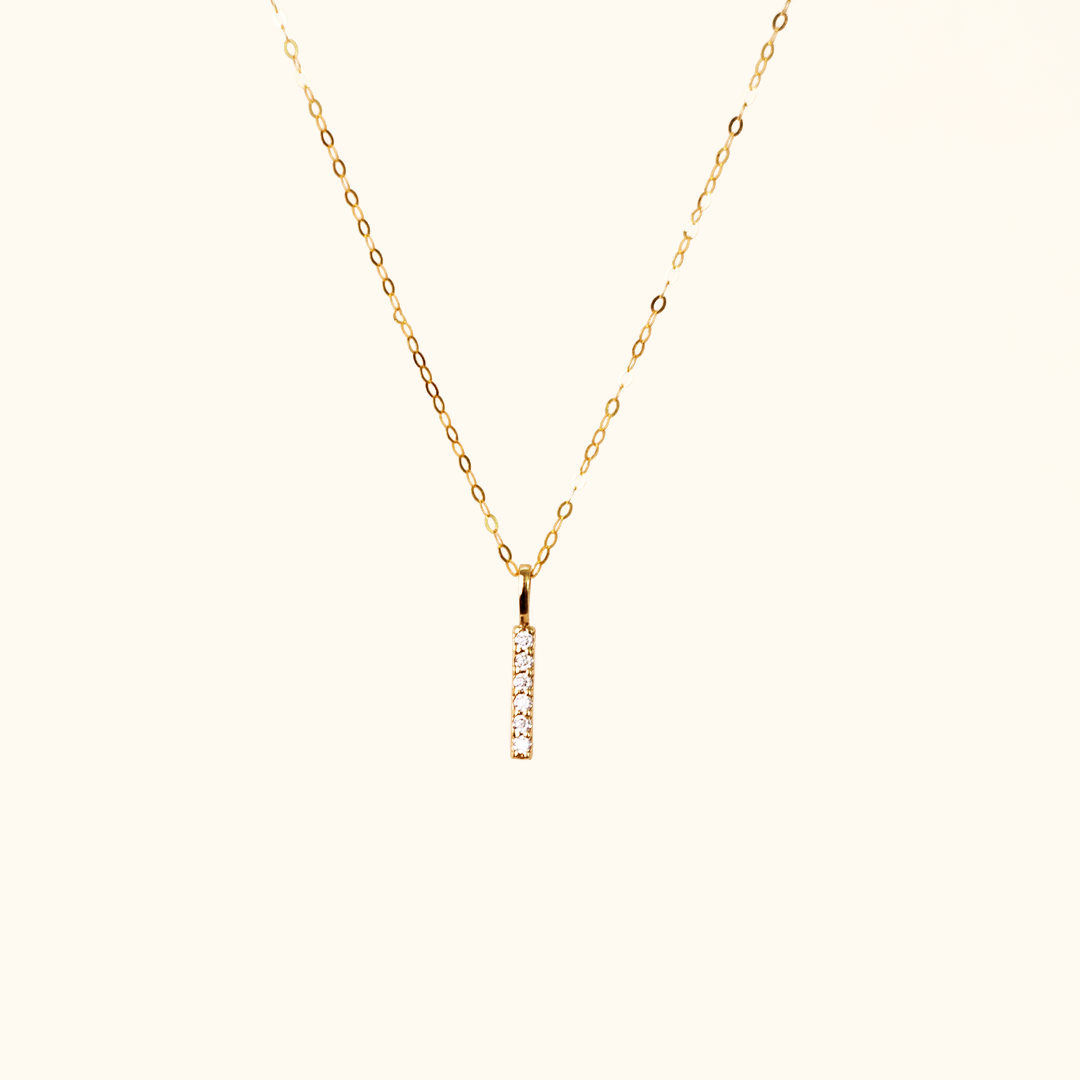 Gold necklace 2025 with gold bar