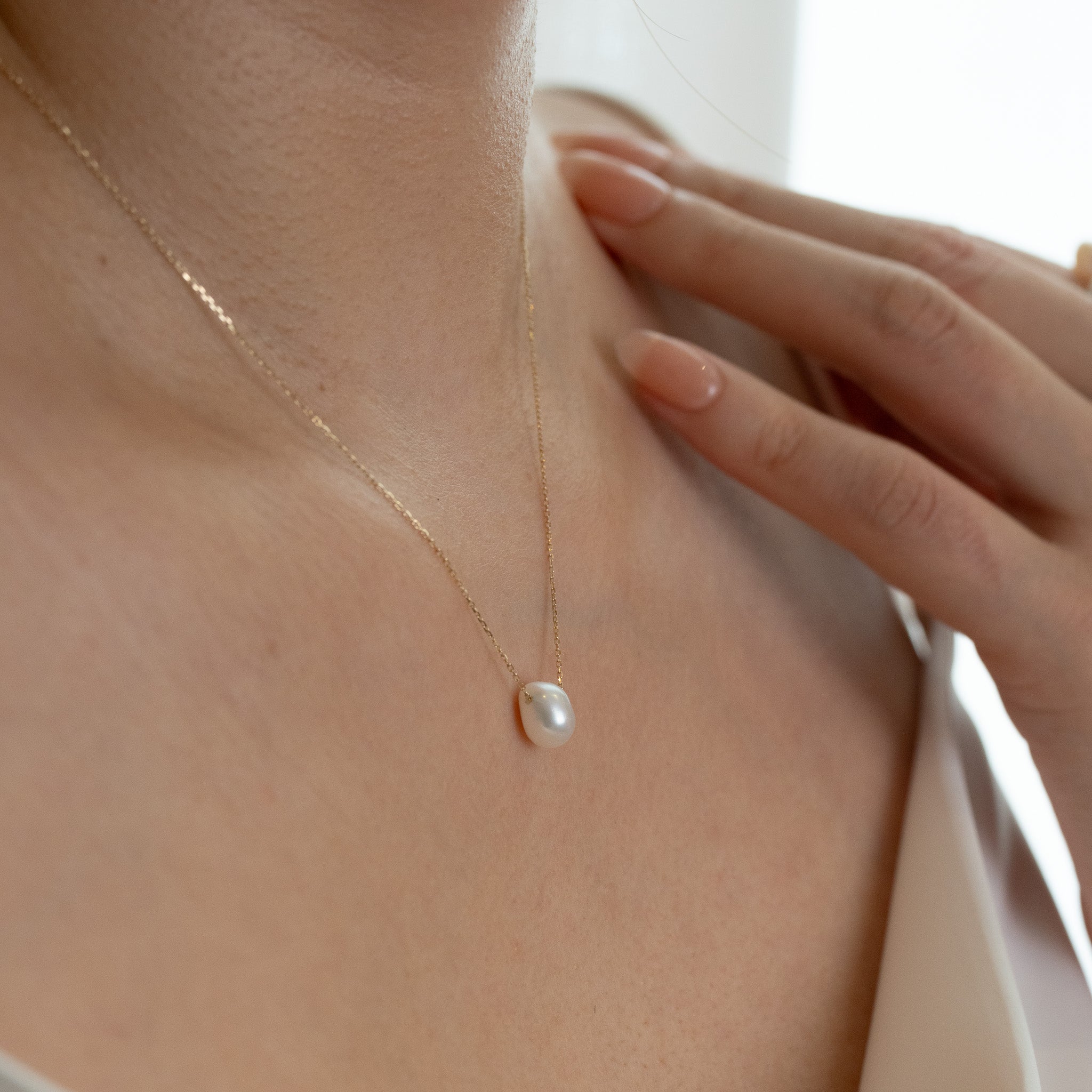 14K Pam Pearl Necklace