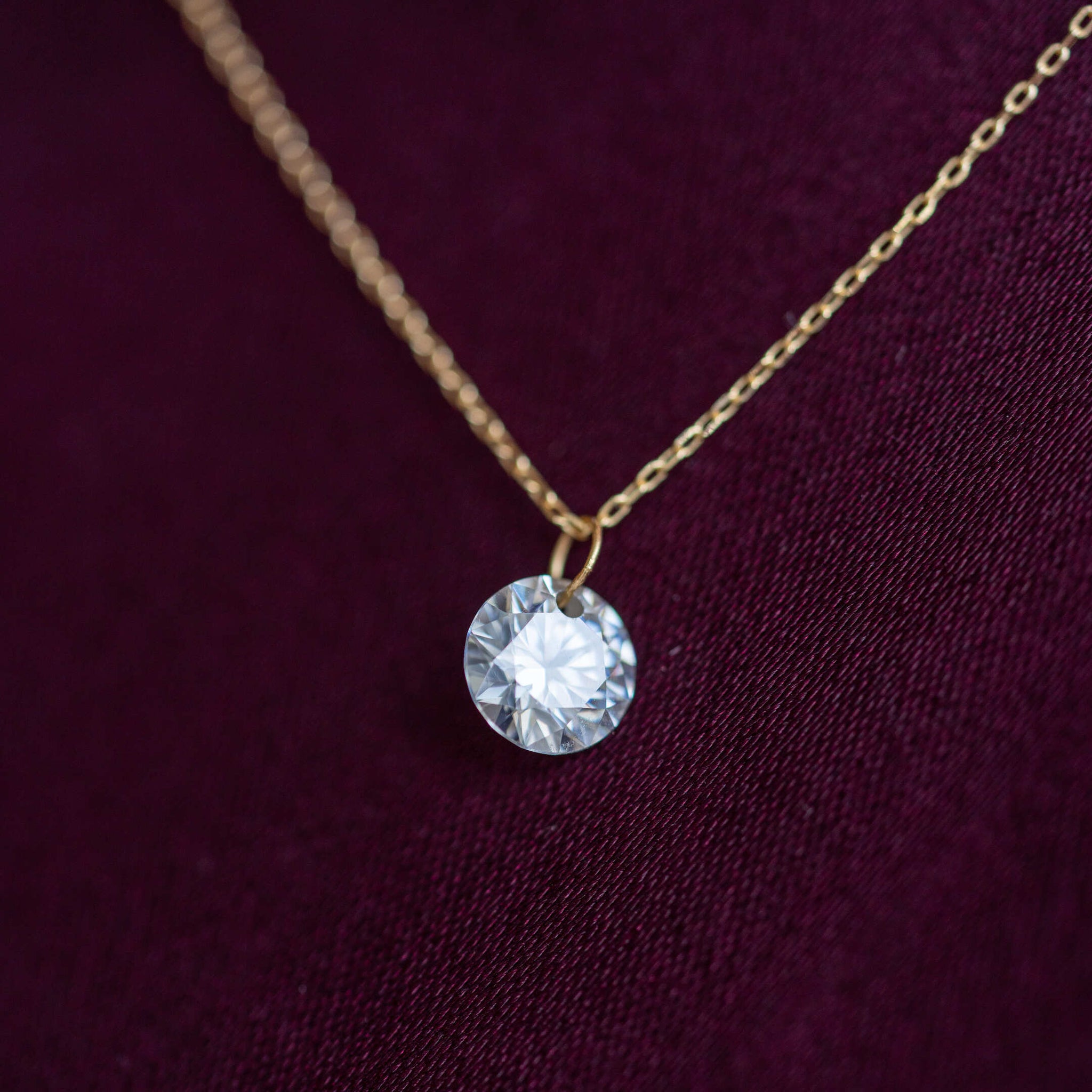 14K Maeve Moissanite Pendant Necklace